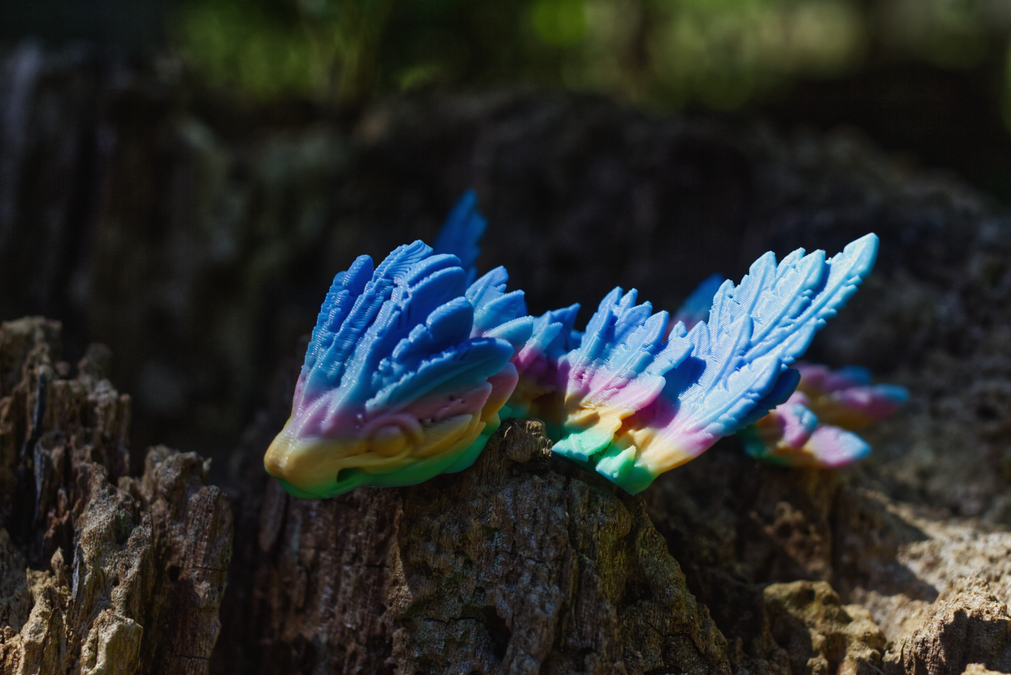 Winged Serpent 3D Printed Pla Keychain