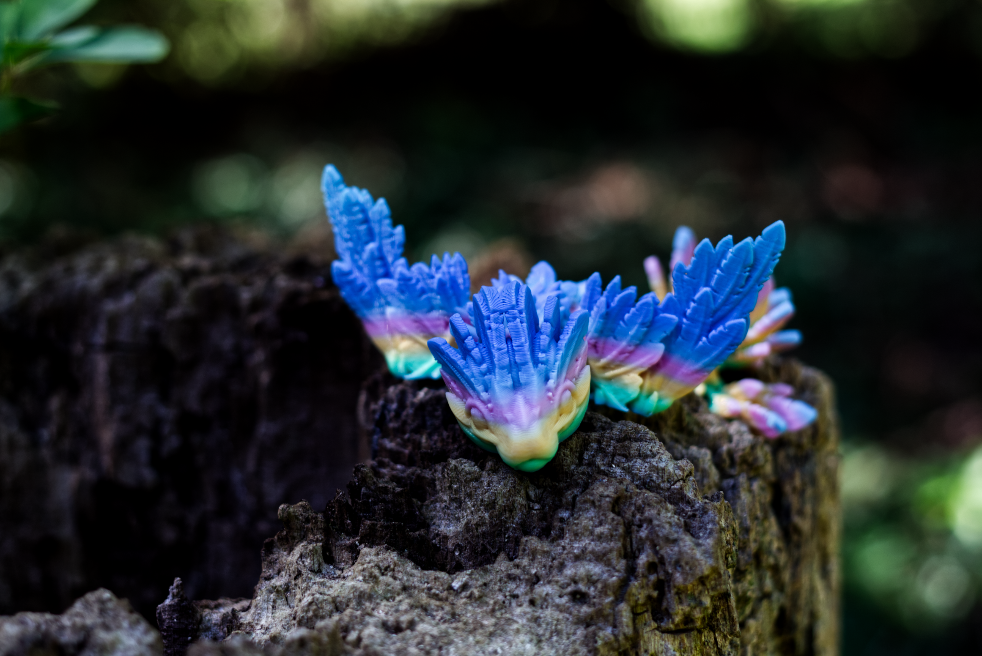 Winged Serpent 3D Printed Pla Keychain