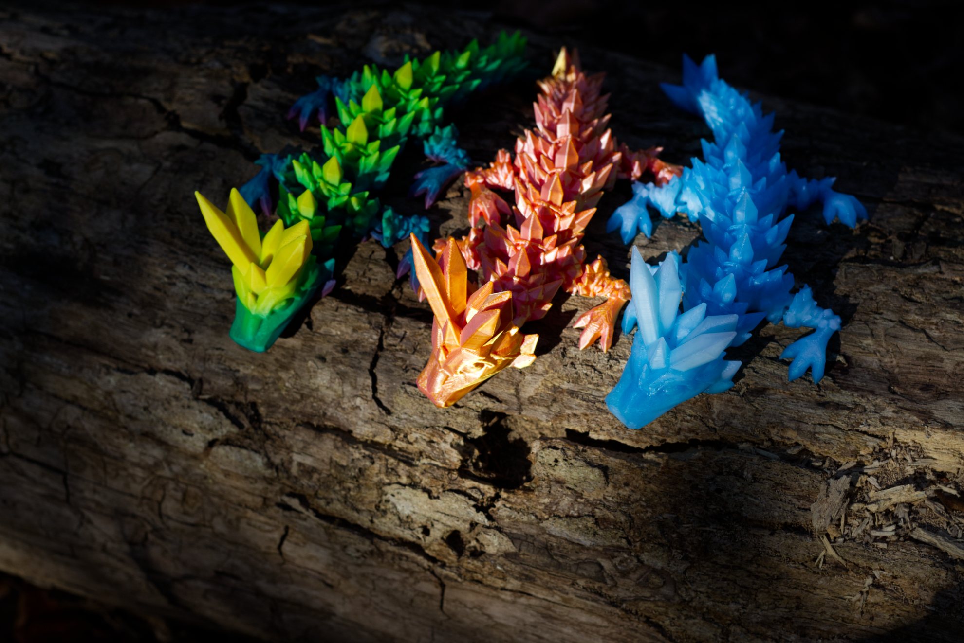 Crystal Dragon Medium 3D Printed