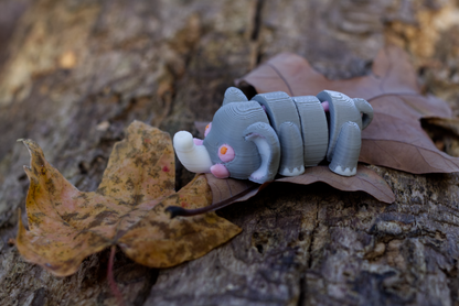 Elephant Keychain Fidget 3D Printed