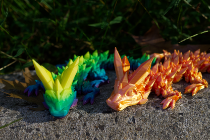 Crystal Dragon Medium 3D Printed