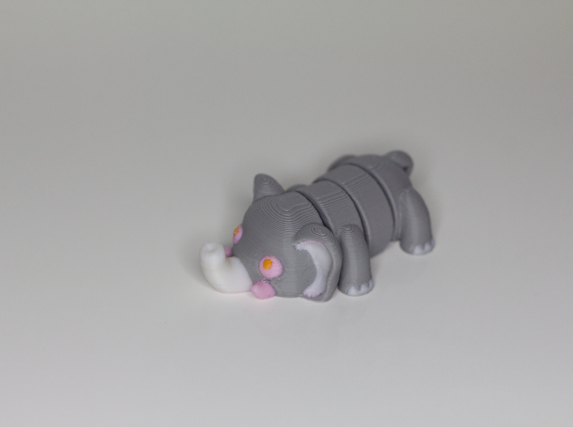 Elephant Keychain Fidget 3D Printed