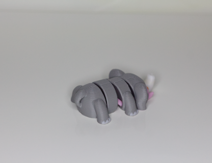 Elephant Keychain Fidget 3D Printed