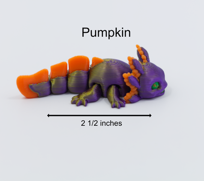 Baby Axolotl Articulated Color 3D printed Pla