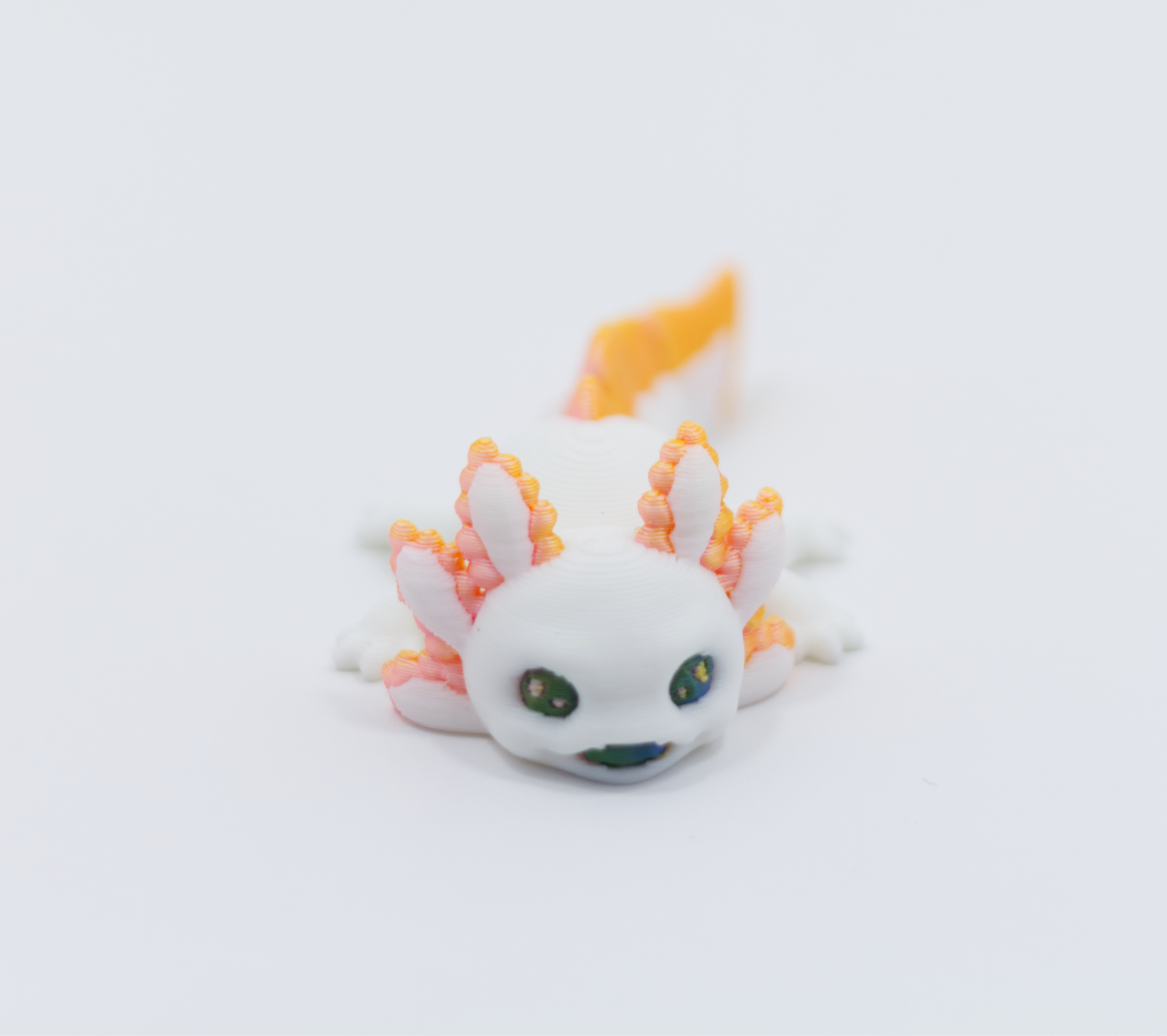 Baby Axolotl Articulated Color 3D printed Pla