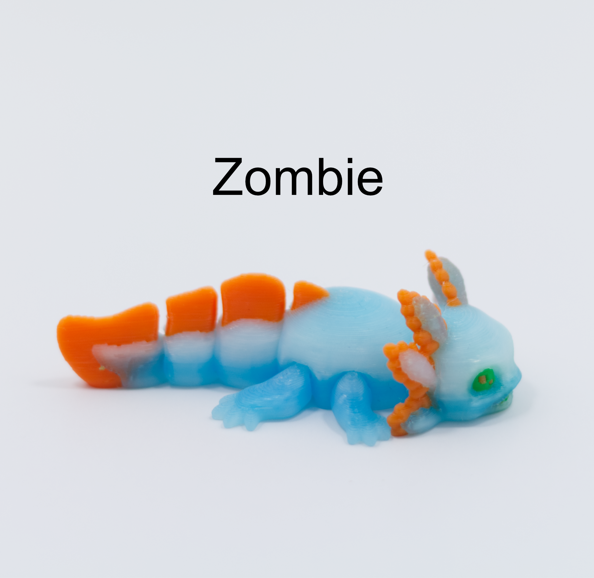 Baby Axolotl Articulated Color 3D printed Pla