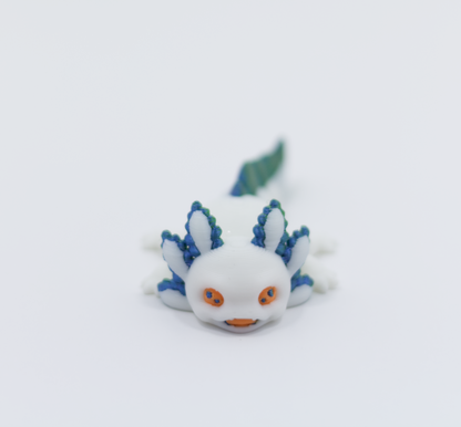 Baby Axolotl Articulated Color 3D printed Pla