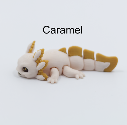 Baby Axolotl Articulated Color 3D printed Pla