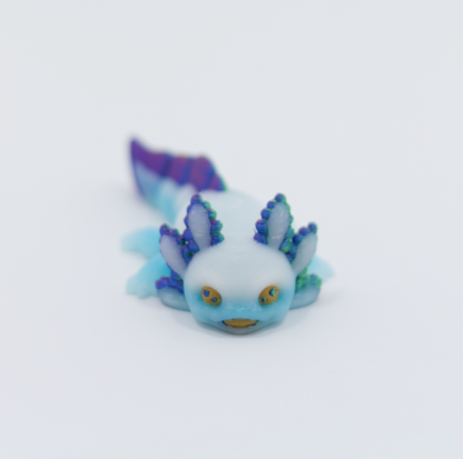 Baby Axolotl Articulated Color 3D printed Pla