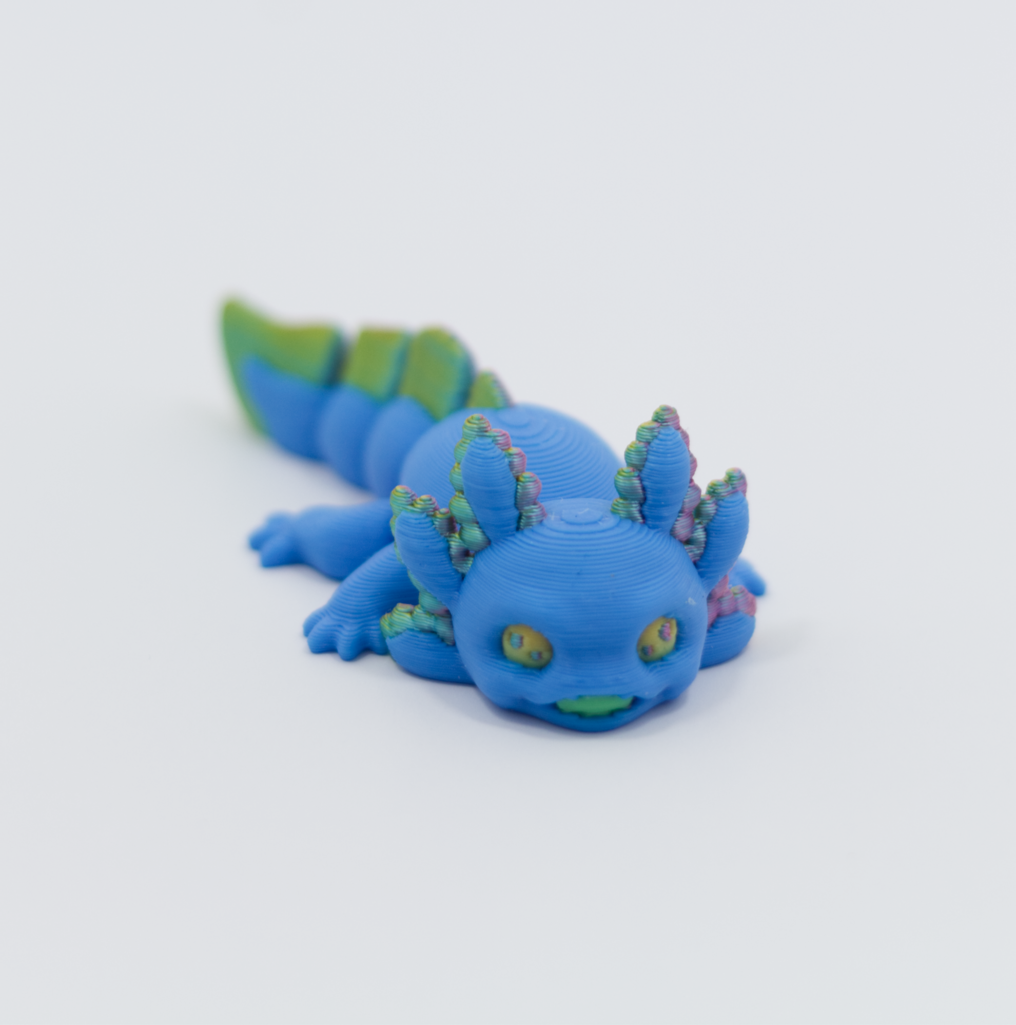 Baby Axolotl Articulated Color 3D printed Pla