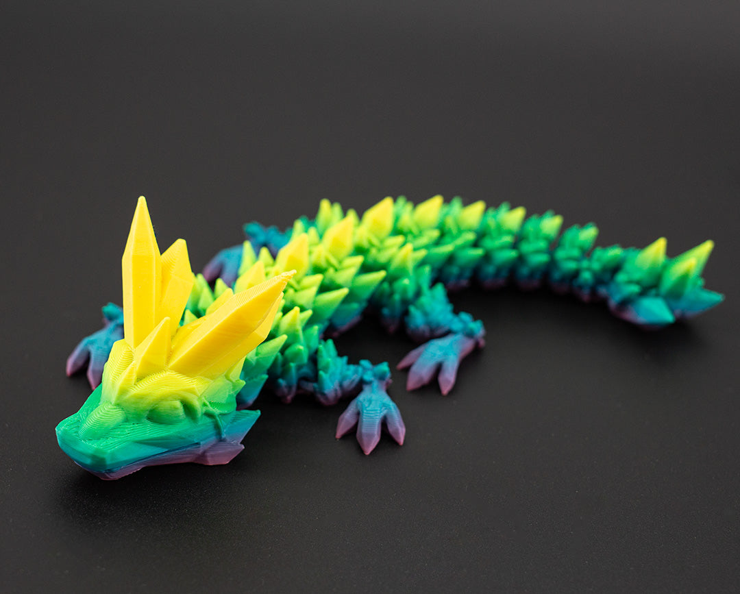 Crystal Dragon Medium 3D Printed