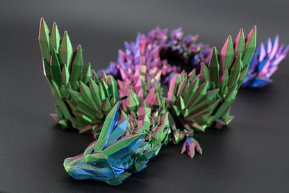 Winged Crystal Dragon 3D Printed Pla