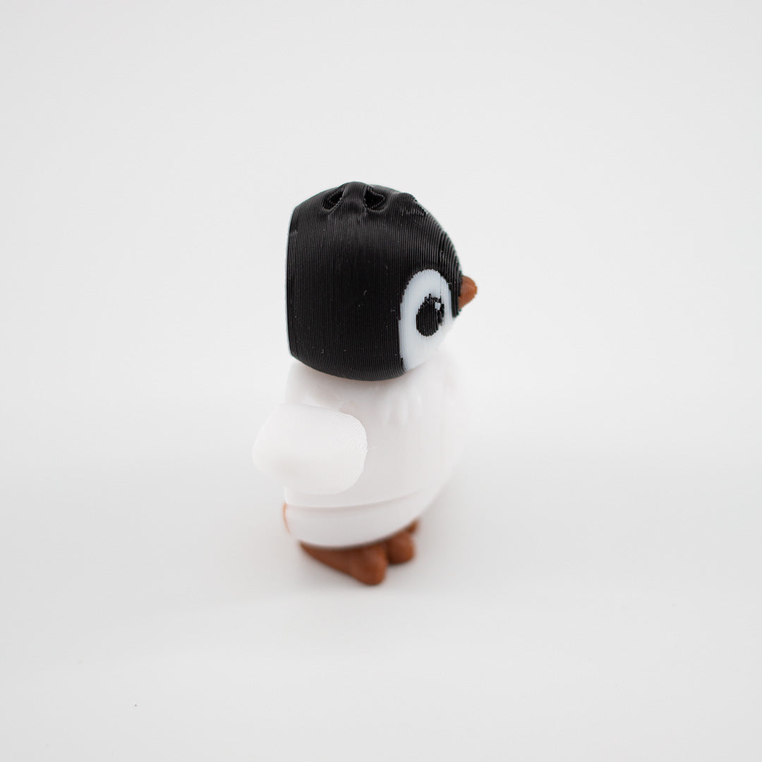 Penguin Keychain Fidget 3D Printed